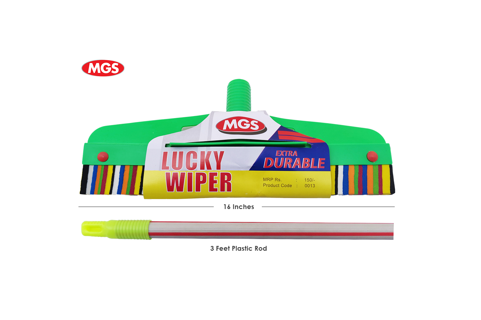 16 inches Wiper with Plastic Rod – Lucky Wiper By MGS
