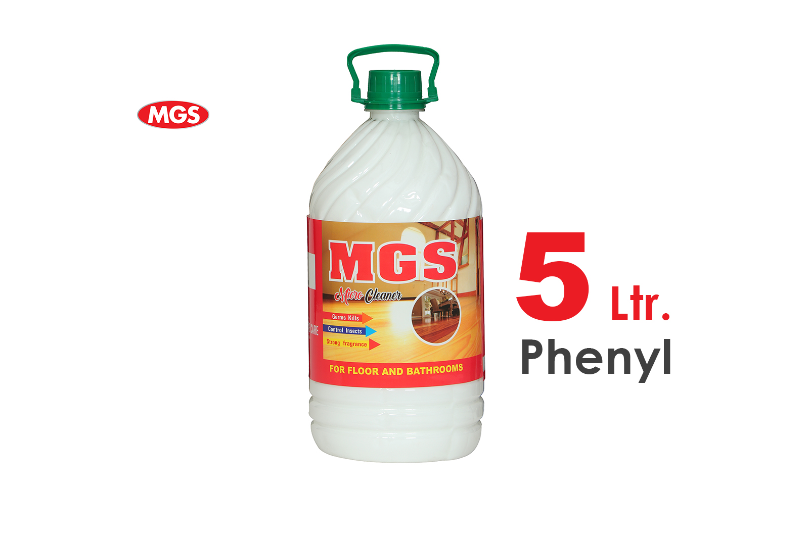 MGS Phenyl 5 Ltr. Micro Cleaner For Floors and Bathrooms
